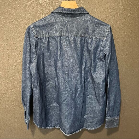 Vintage Disney Tigger and Pooh Christmas shimmer button up Large - Picture 2 of 10